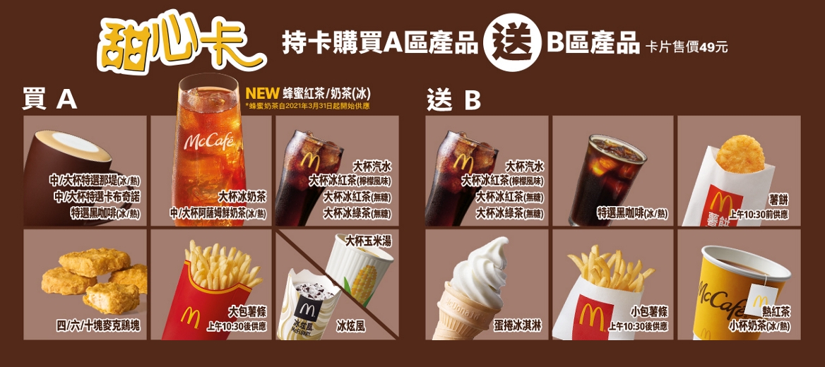麥當勞甜心卡2021
